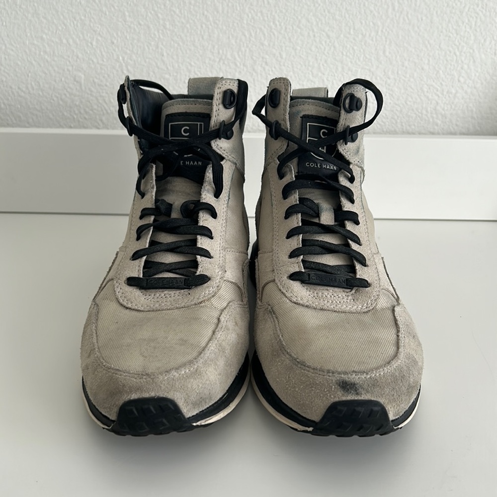 Cole Haan Grandpro Hiker BootC30598 Men's Light Grey High Top Size